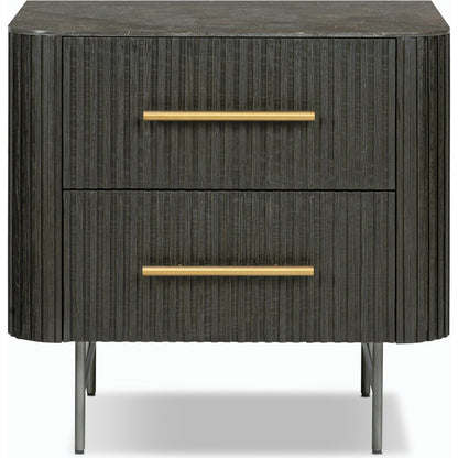 Fletcher Nightstand by Four Hands. Made from bluestone, solid oak, iron in a modern style.