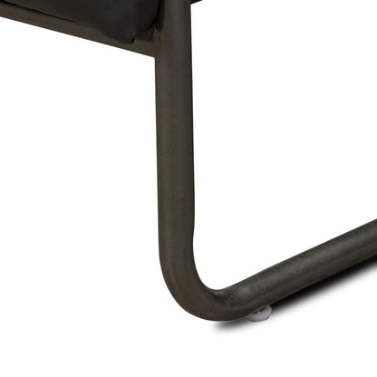Etta Chair by Four Hands. Made from top grain leather, iron, solid parawood in a modern style.