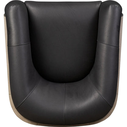 Etta Chair by Four Hands. Made from top grain leather, iron, solid parawood in a modern style.