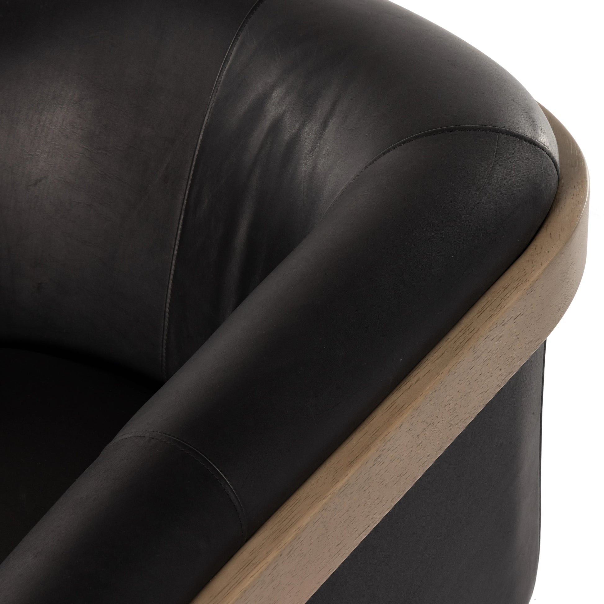 Etta Chair by Four Hands. Made from top grain leather, iron, solid parawood in a modern style.