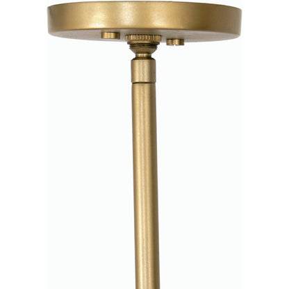 Astrid Chandelier by Four Hands in antique brass, dark walnut, dark brown leather. Made from iron, top grain leather in a modern style.