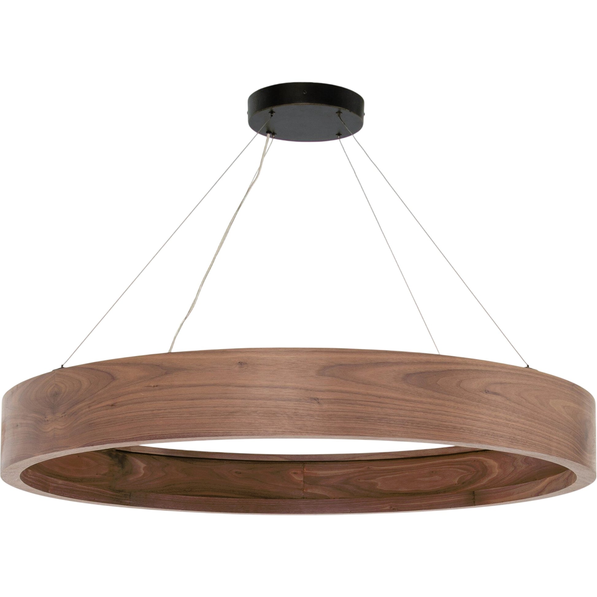 Baum Chandelier by Four Hands in dark walnut. Made from unique in a modern style.