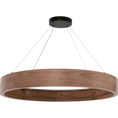 Baum Chandelier by Four Hands in dark walnut. Made from unique in a modern style.