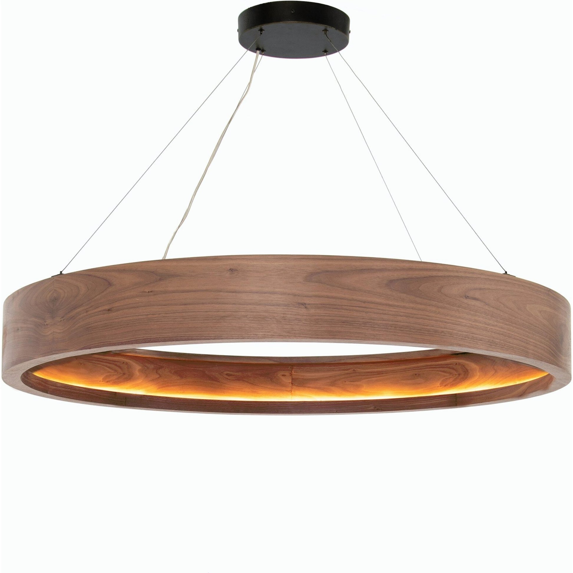 Baum Chandelier by Four Hands in dark walnut. Made from unique in a modern style.