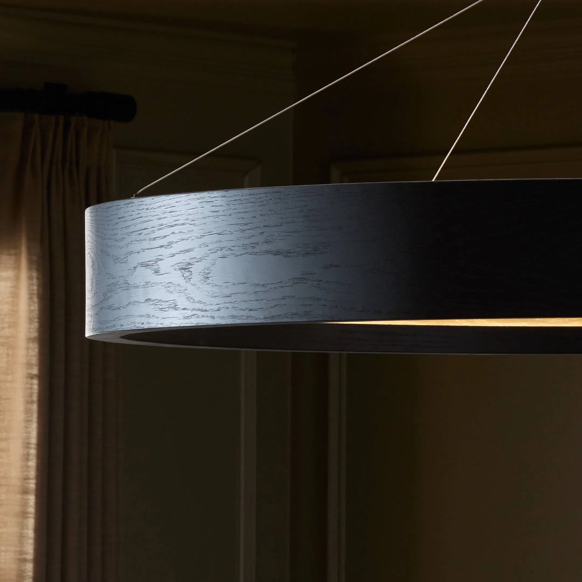 Baum Chandelier by Four Hands in dark walnut. Made from unique in a modern style.