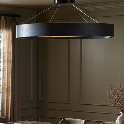 Baum Chandelier by Four Hands in dark walnut. Made from unique in a modern style.