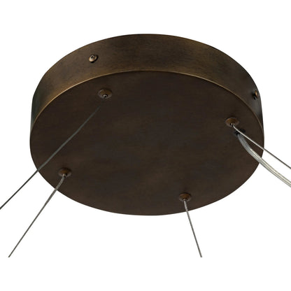 Baum Chandelier by Four Hands in dark walnut. Made from unique in a modern style.