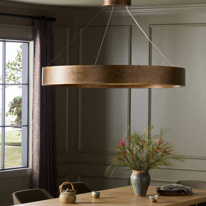 Baum Chandelier by Four Hands in dark walnut. Made from unique in a modern style.