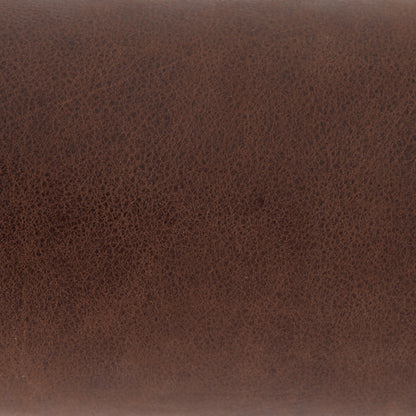 Astrid Floor Lamp by Four Hands in antique brass, dark walnut, dark brown leather. Made from walnut veneer, top grain leather, iron in a modern style.