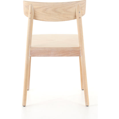 Maddie Dining Chair by Four Hands in black, black veneer. Made from solid ash, ash veneer in a modern style.