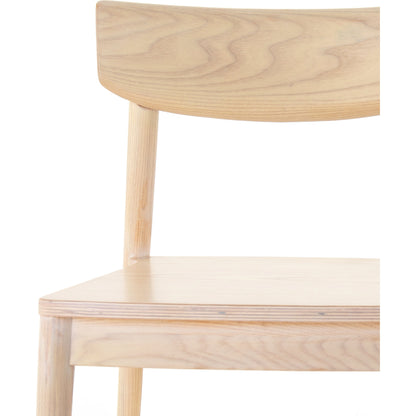 Maddie Dining Chair by Four Hands in black, black veneer. Made from solid ash, ash veneer in a modern style.