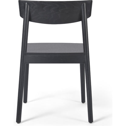 Maddie Dining Chair by Four Hands in black, black veneer. Made from solid ash, ash veneer in a modern style.