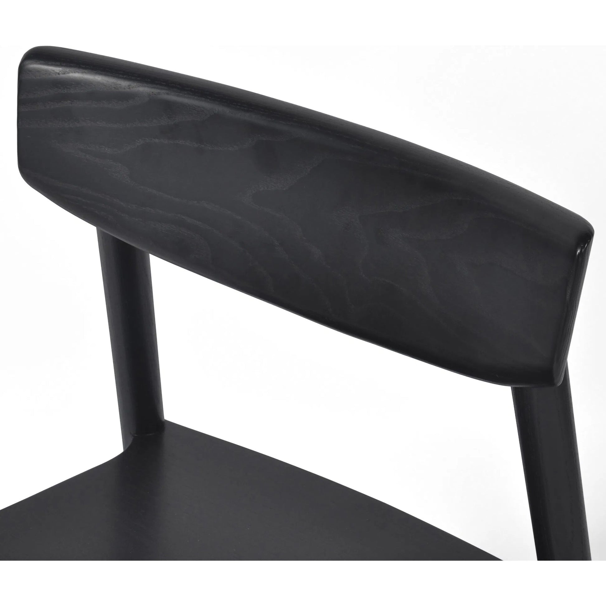 Maddie Dining Chair by Four Hands in black, black veneer. Made from solid ash, ash veneer in a modern style.