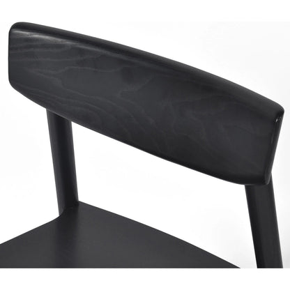 Maddie Dining Chair by Four Hands in black, black veneer. Made from solid ash, ash veneer in a modern style.