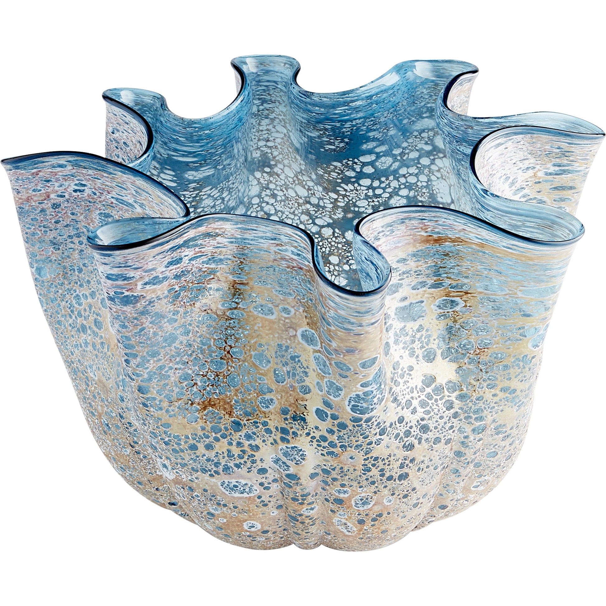 Meduse Vase by Cyan Design in blue. Made from glass in a coastal style.