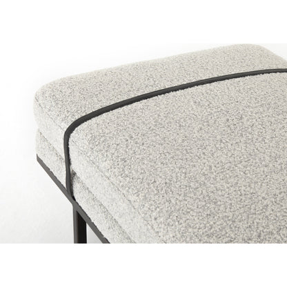 Harris Accent Bench by Four Hands in knoll domino, umbra black. Made from unique in a modern style.