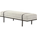Harris Accent Bench by Four Hands in knoll domino, umbra black. Made from unique in a modern style.