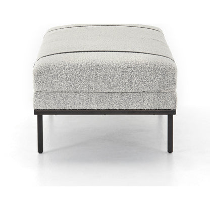 Harris Accent Bench by Four Hands in knoll domino, umbra black. Made from unique in a modern style.