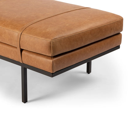 Harris Accent Bench by Four Hands in knoll domino, umbra black. Made from unique in a modern style.