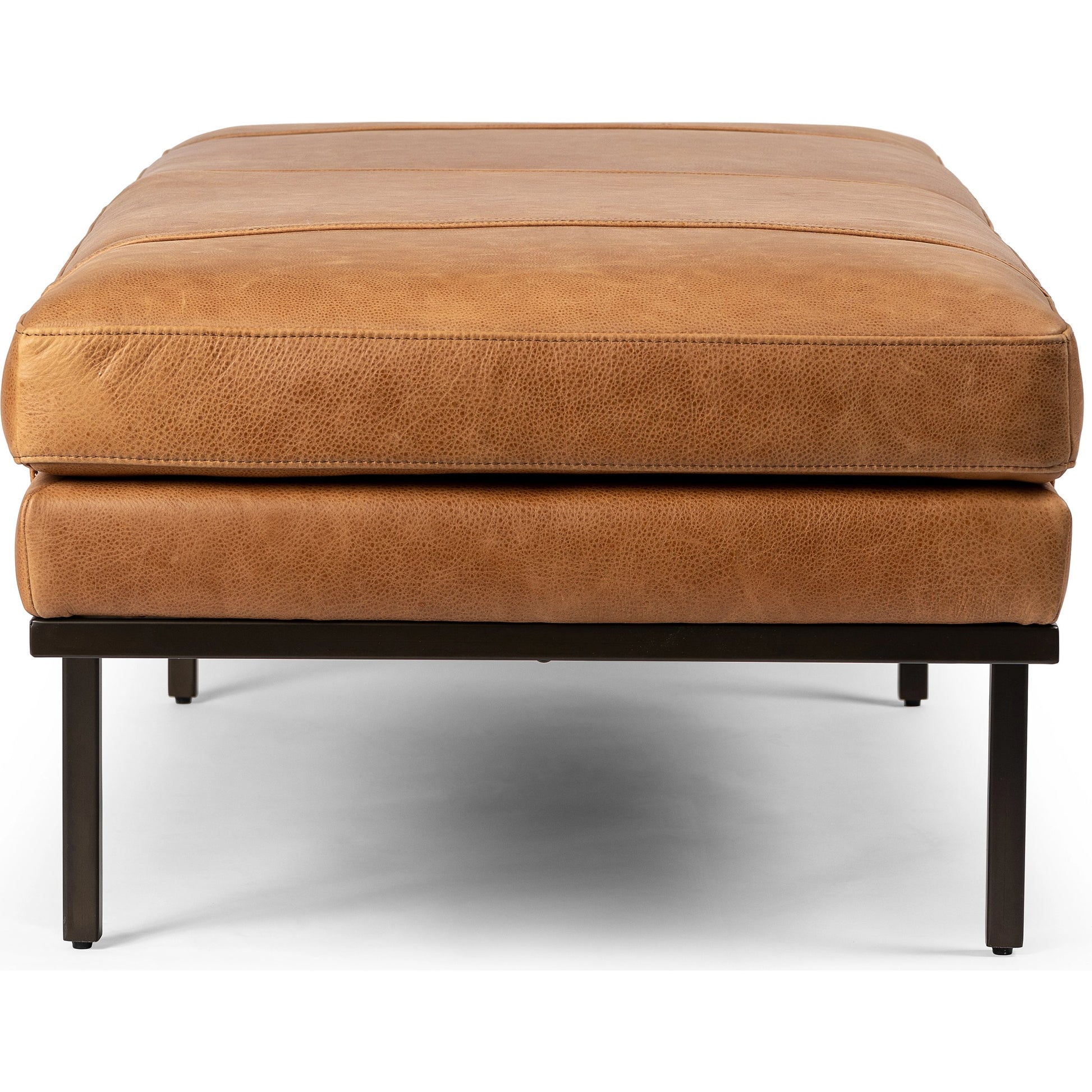 Harris Accent Bench by Four Hands in knoll domino, umbra black. Made from unique in a modern style.