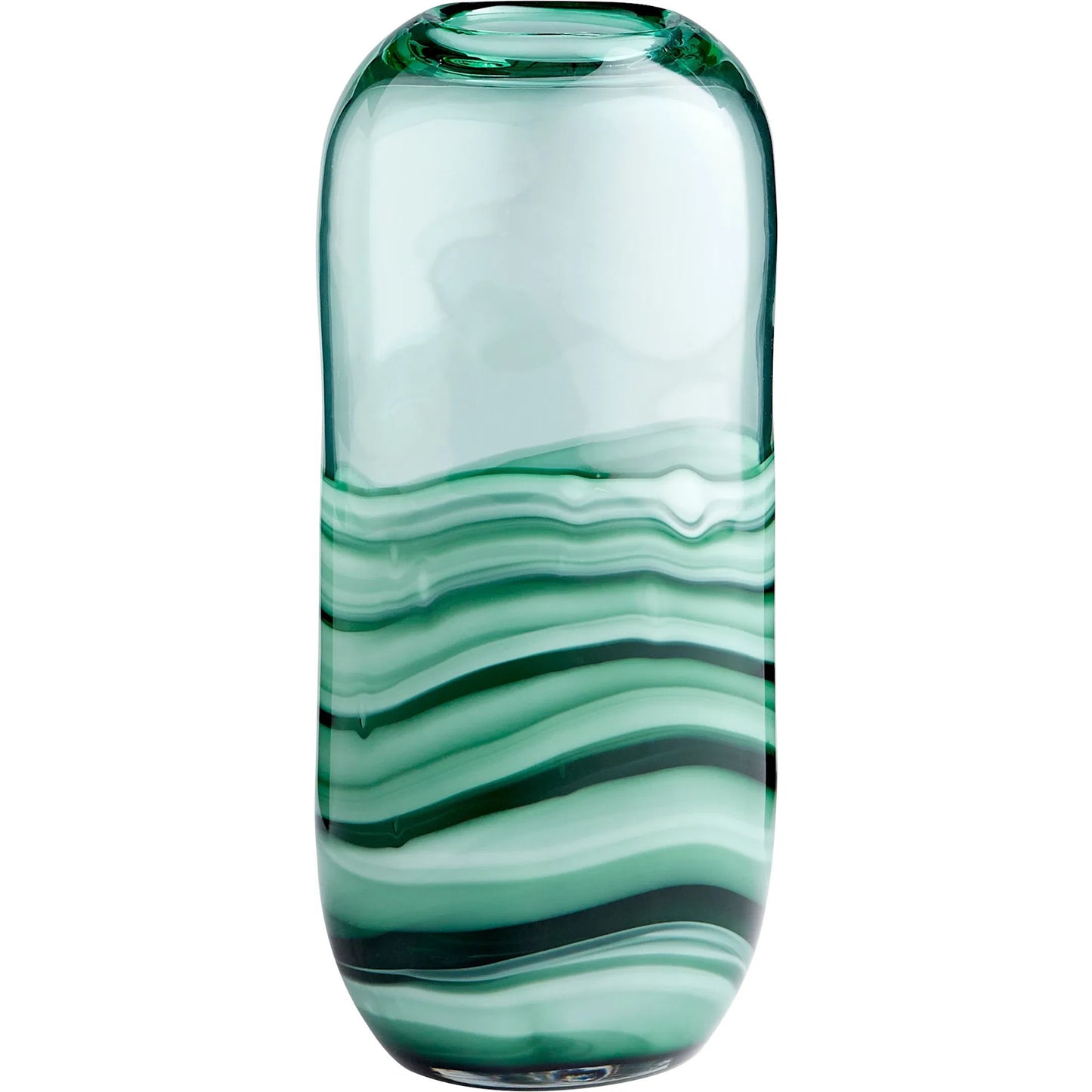 002 SI-1987422 | Primary Silo | Torrent Green Vase by Cyan Design in green. Made from recycled glass in a coastal style.
