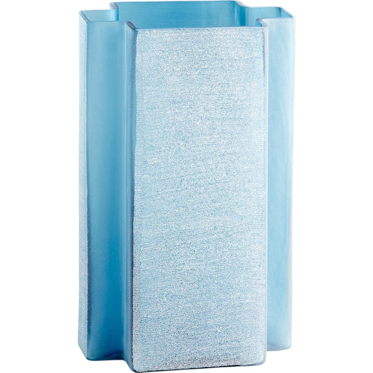Sayan Vase by Cyan Design in blue. Made from glass in a coastal style.