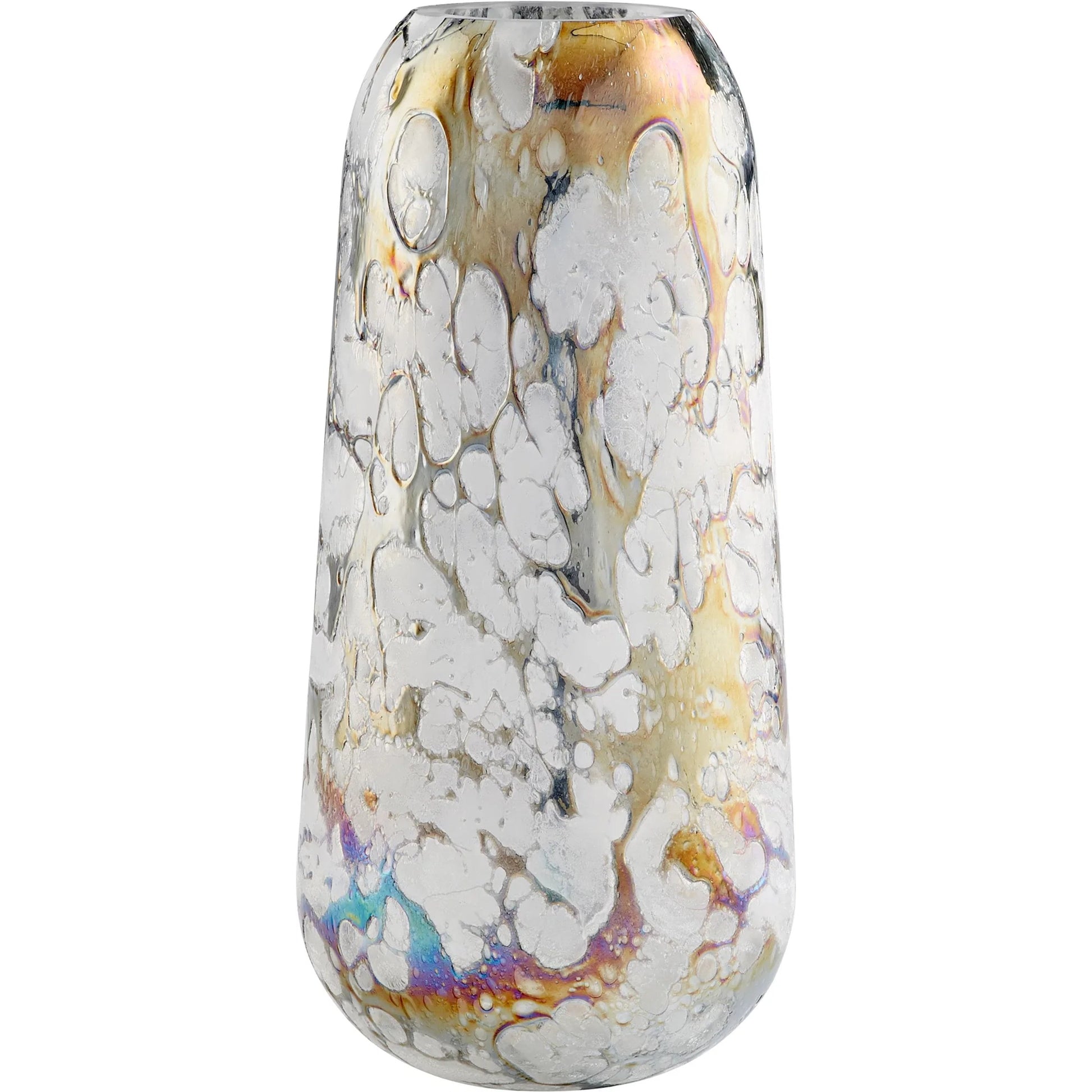 Moonscape Vase by Cyan Design in iridescent. Made from glass in a modern style.