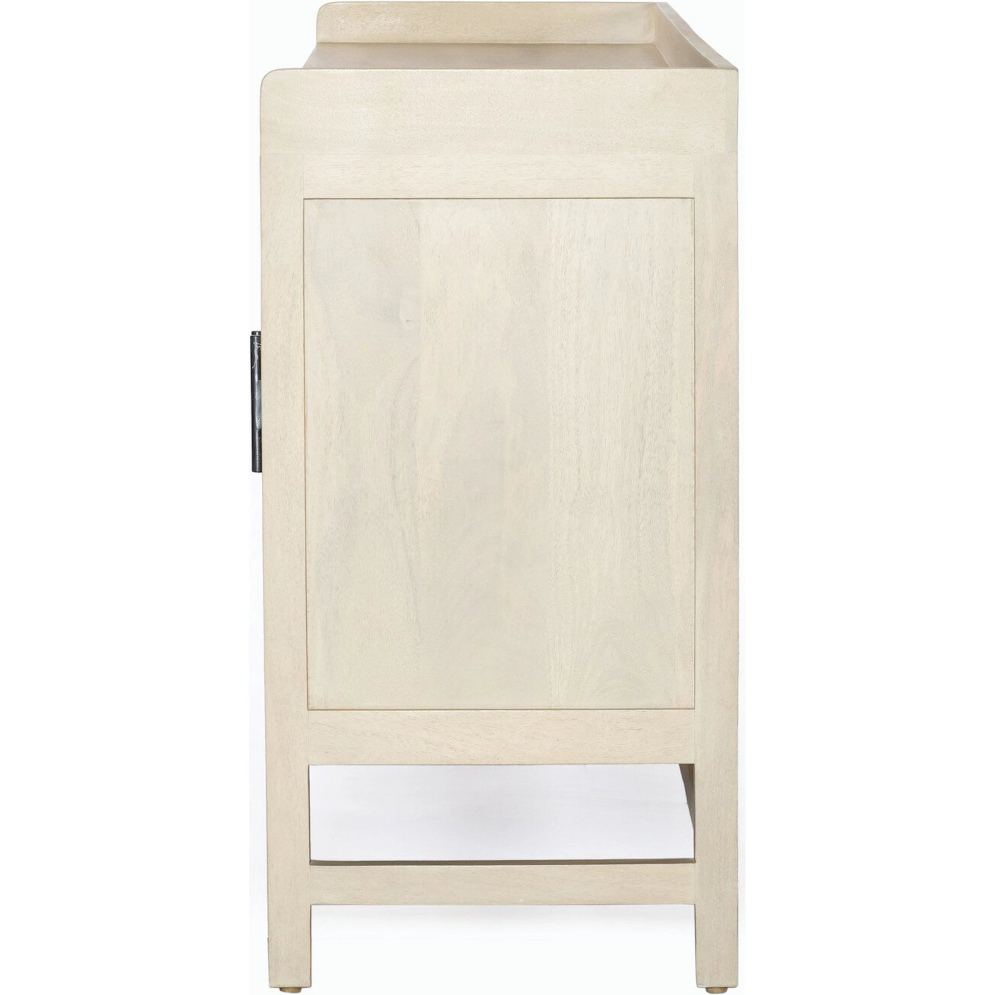 Caprice Sideboard by Four Hands in black wash mango, natural cane. Made from solid mango, cane in a coastal style.