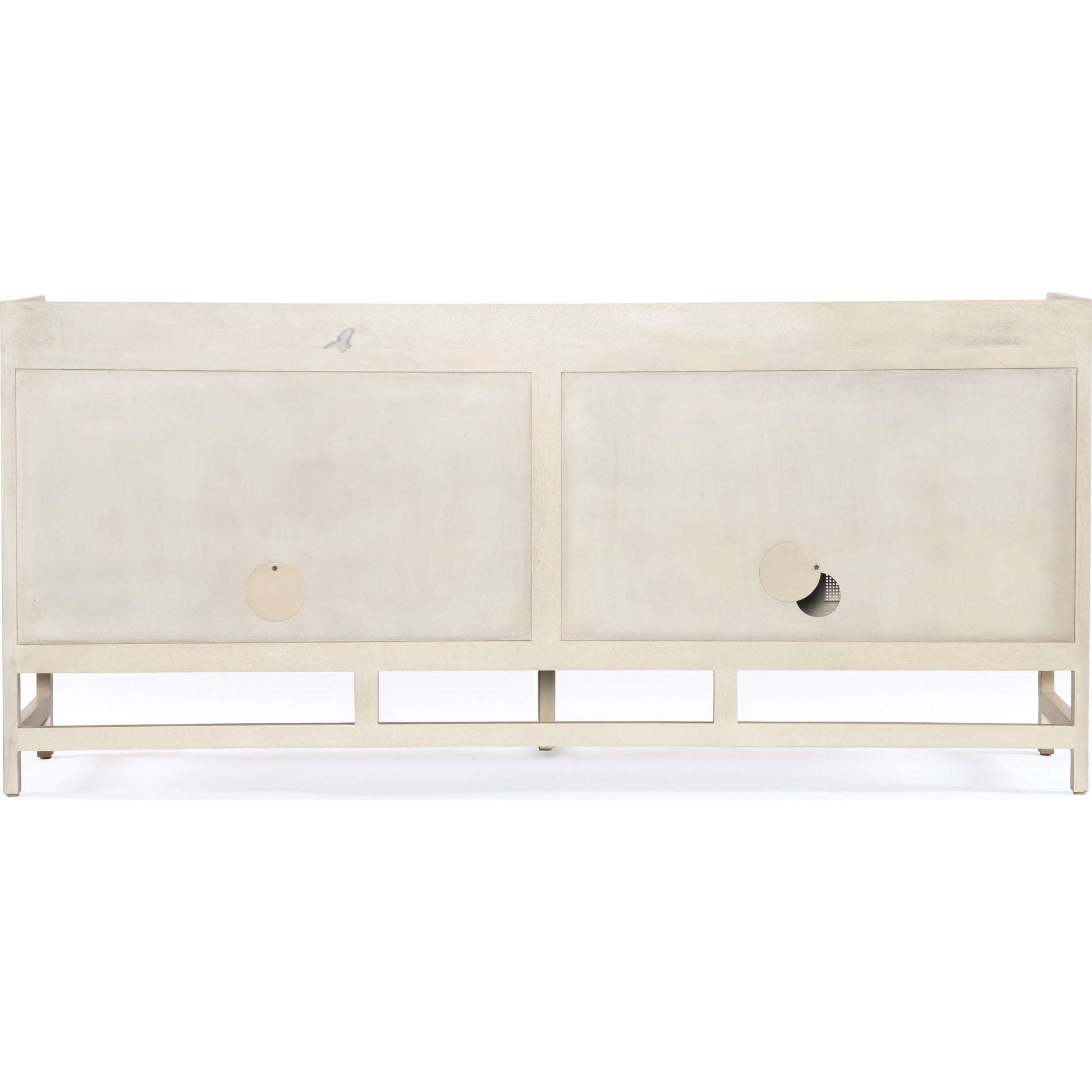 Caprice Sideboard by Four Hands in black wash mango, natural cane. Made from solid mango, cane in a coastal style.