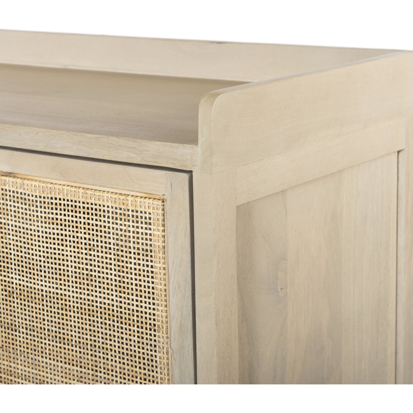 022 SI-1714678 | Closeup | Caprice Sideboard by Four Hands in natural mango, natural cane. Made from solid mango, cane in a coastal style.