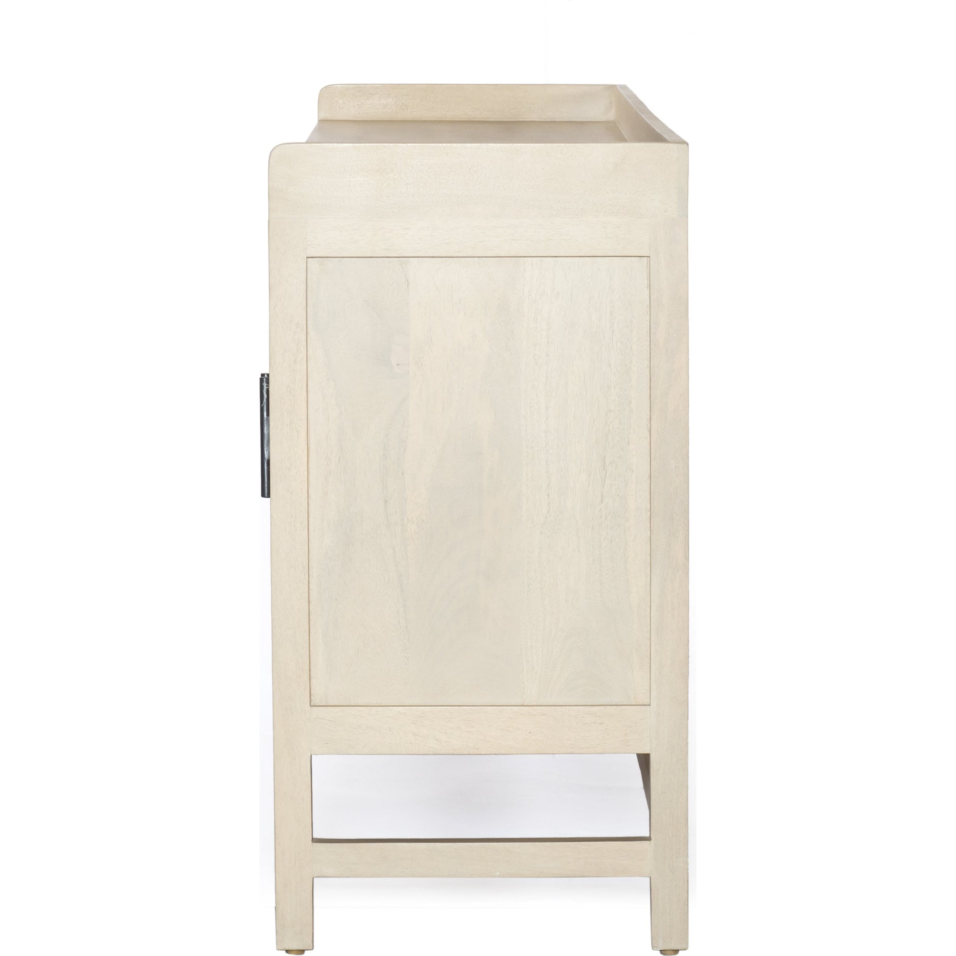 Caprice Sideboard by Four Hands in black wash mango, natural cane. Made from solid mango, cane in a coastal style.