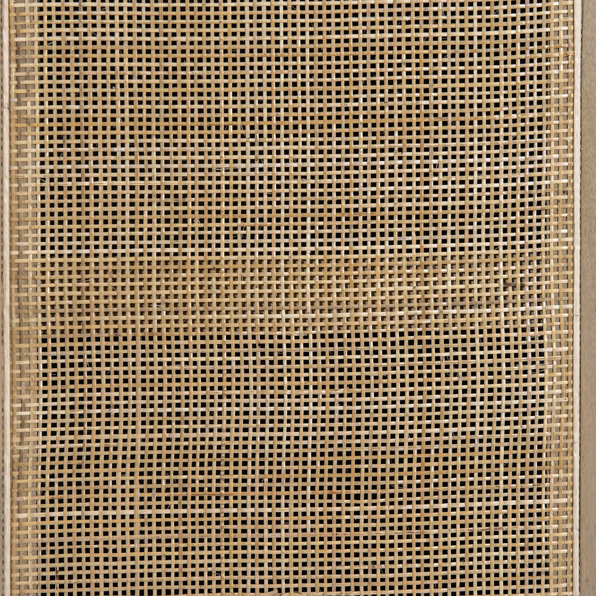 Caprice Sideboard by Four Hands in black wash mango, natural cane. Made from solid mango, cane in a coastal style.
