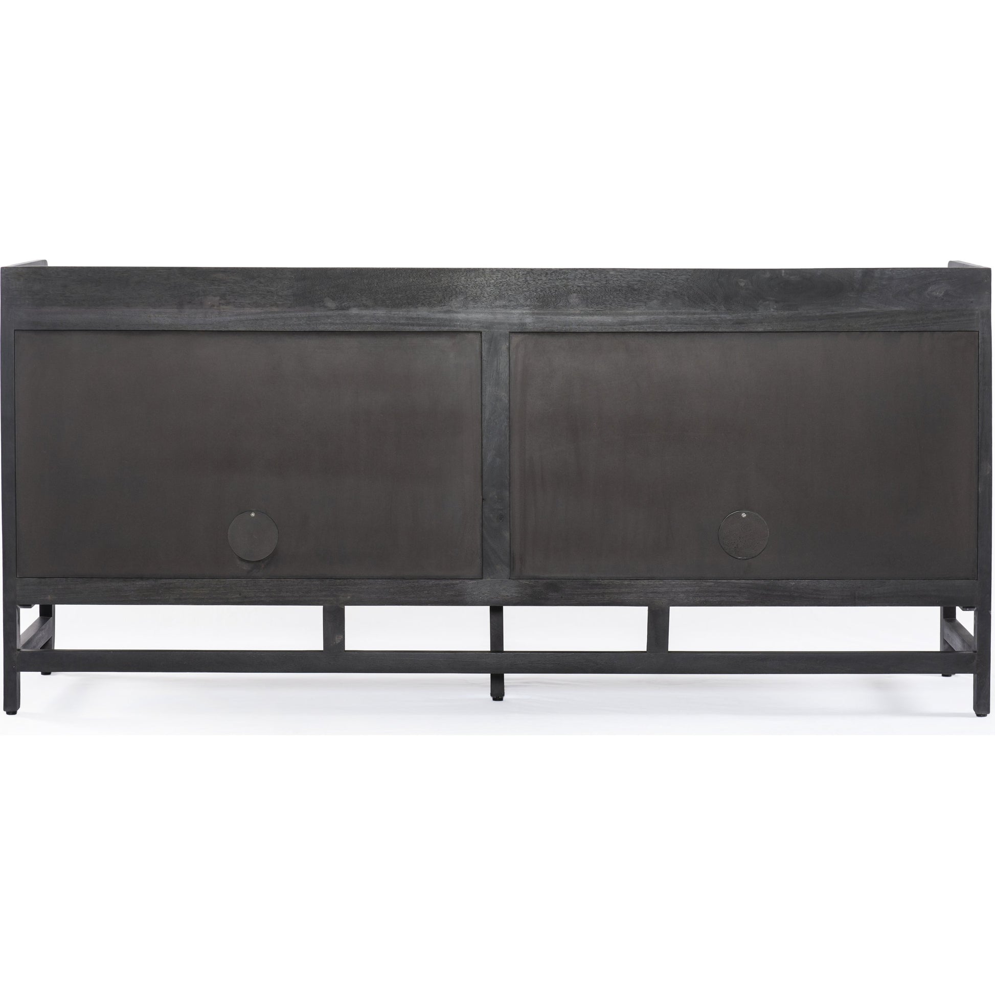 Caprice Sideboard by Four Hands in black wash mango, natural cane. Made from solid mango, cane in a coastal style.