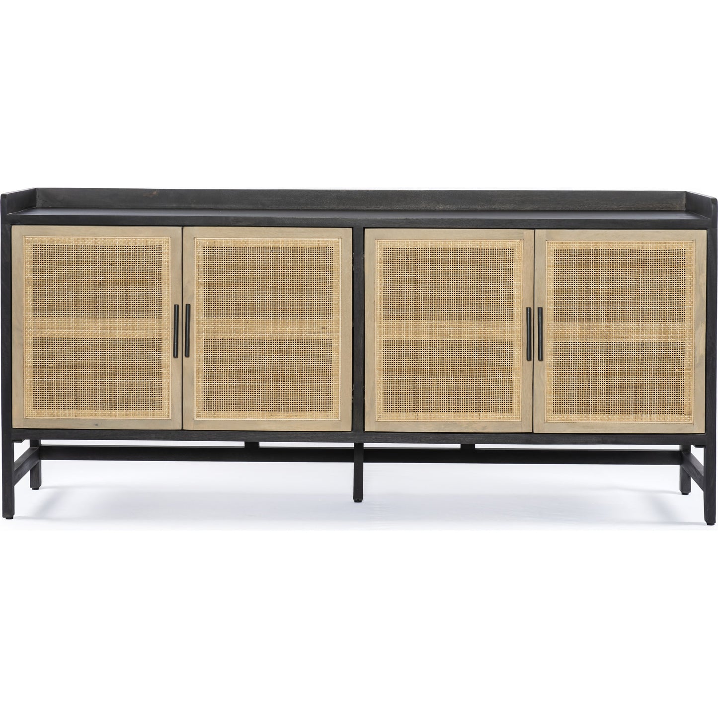 009 SI-1714679 | Additional Silo | Caprice Sideboard by Four Hands in black wash mango, natural cane. Made from solid mango, cane in a coastal style.