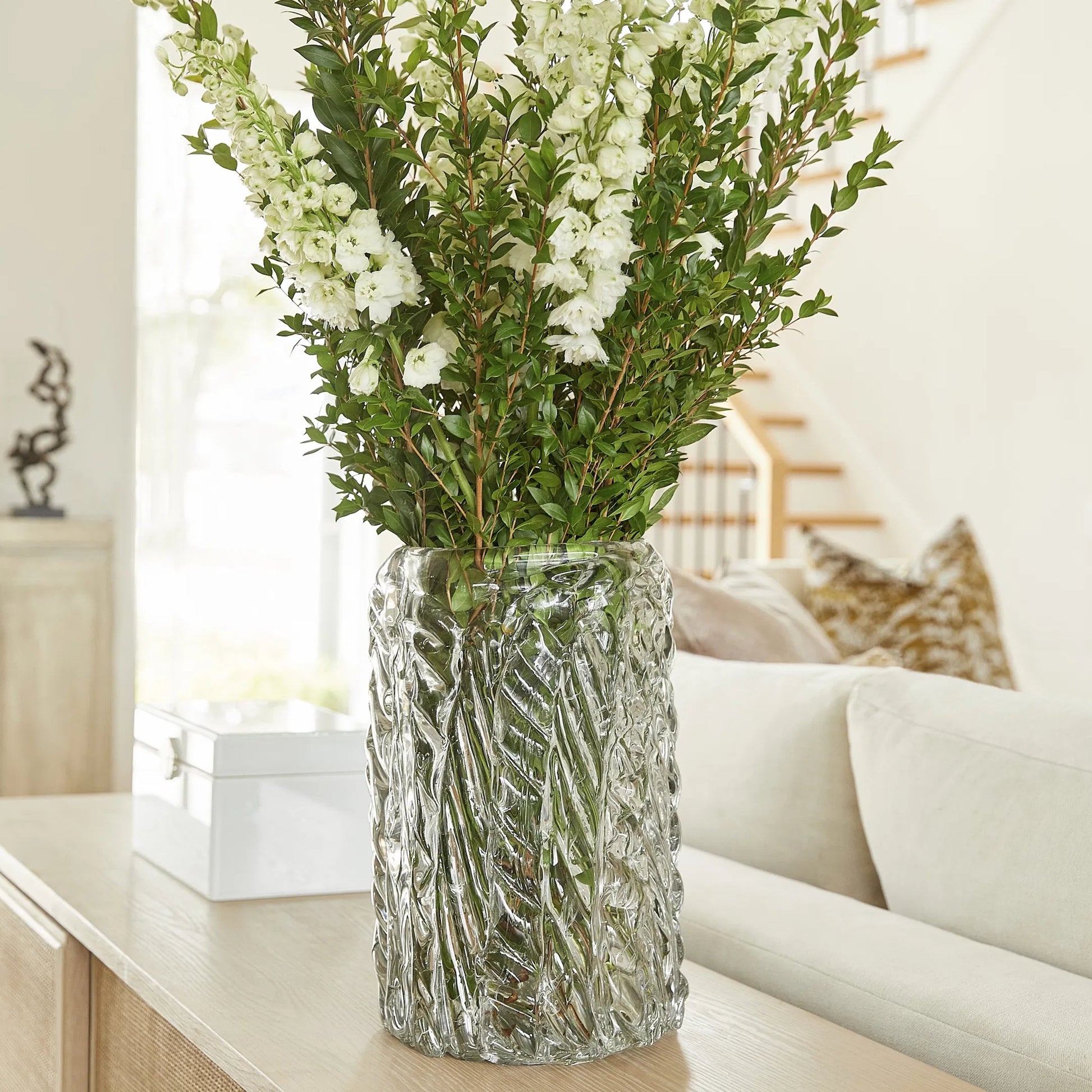 Clearly Thorough Vase by Cyan Design in clear. Made from glass in a modern style.