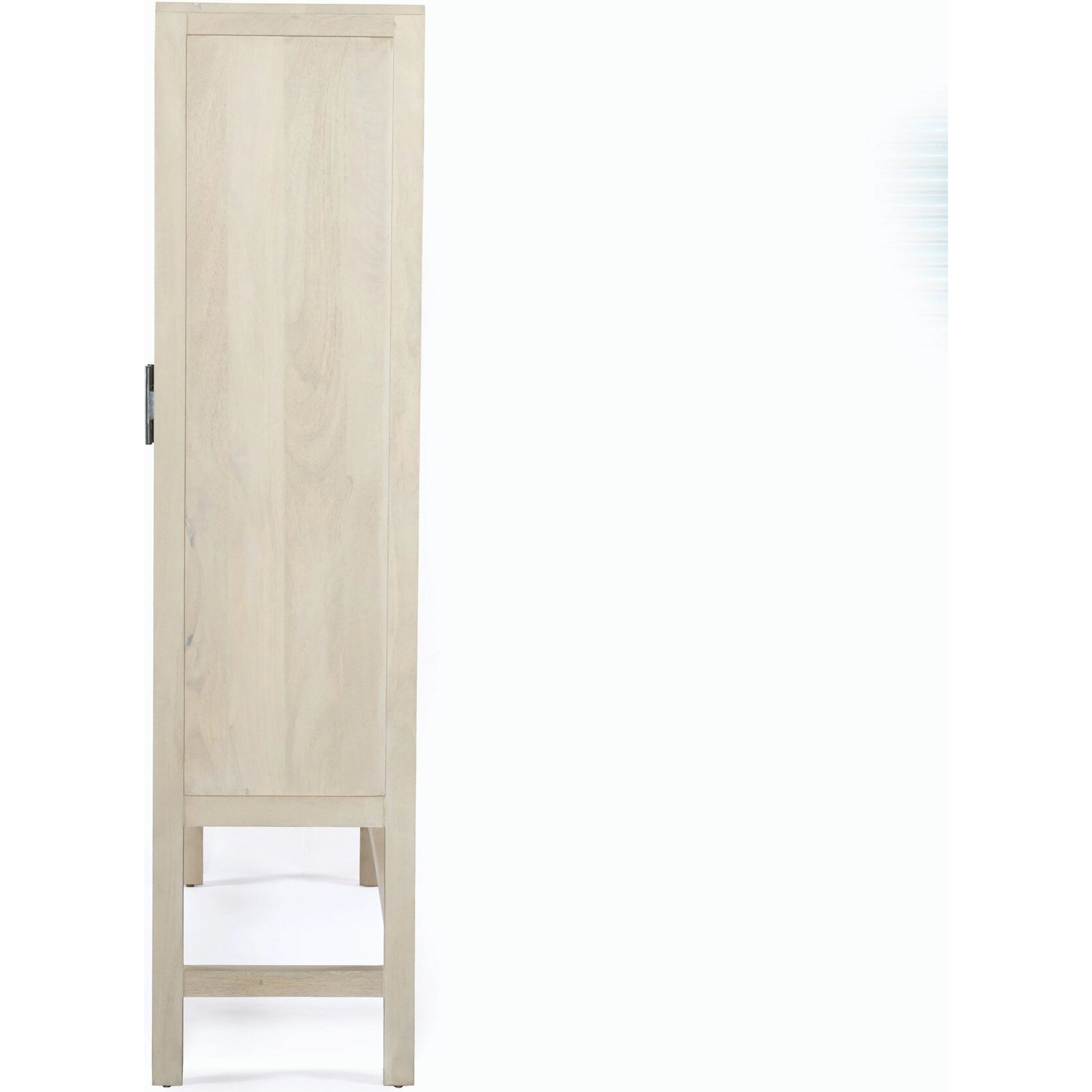 Caprice Cabinet by Four Hands in black wash mango, black natural cane. Made from cane, solid mango in a eclectic & global style.