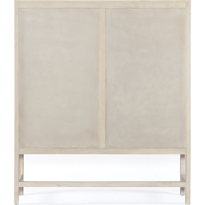 Caprice Cabinet by Four Hands in black wash mango, black natural cane. Made from cane, solid mango in a eclectic & global style.