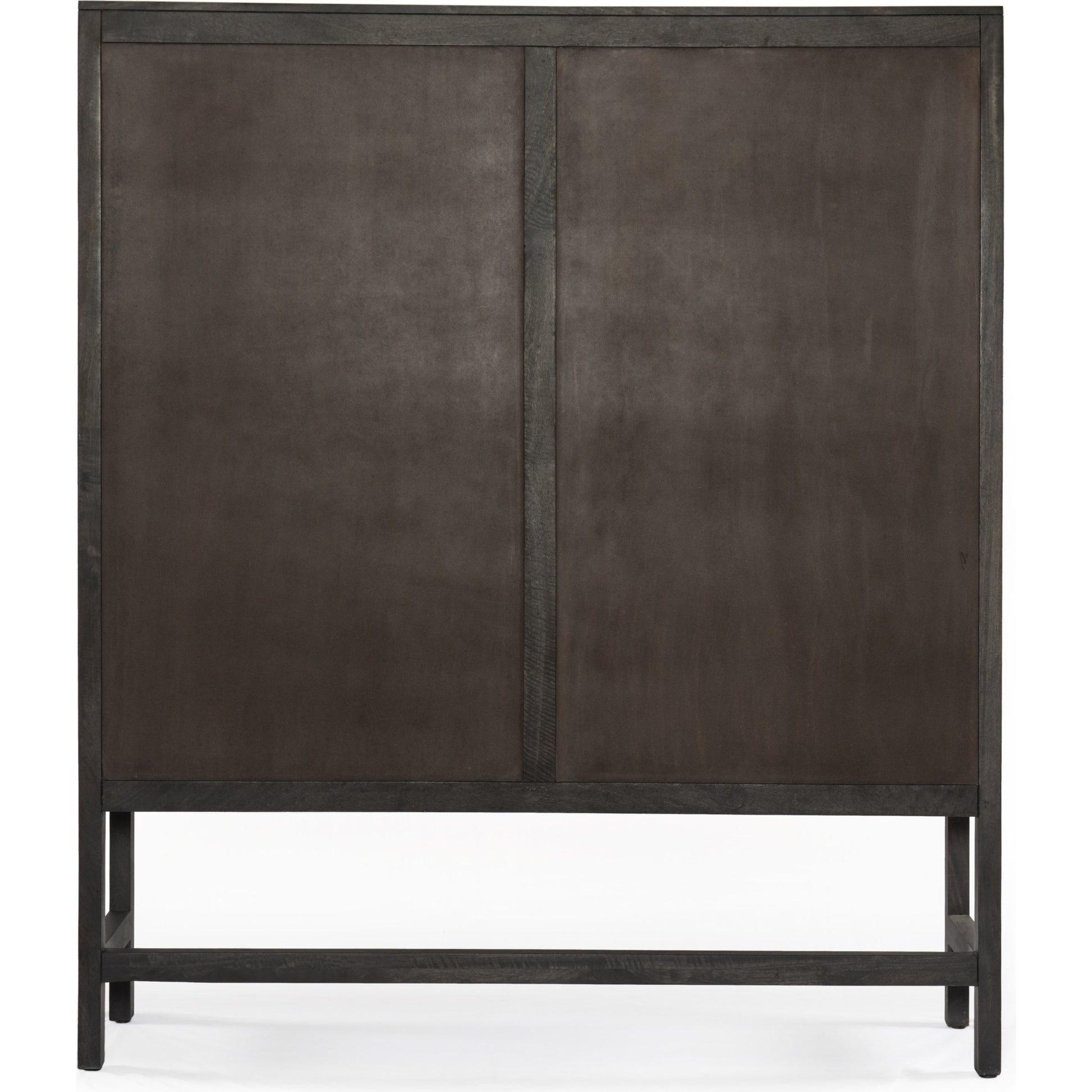 Caprice Cabinet by Four Hands in black wash mango, black natural cane. Made from cane, solid mango in a eclectic & global style.