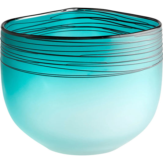 Kapalua Vase by Cyan Design in blue, white. Made from glass in a coastal style.