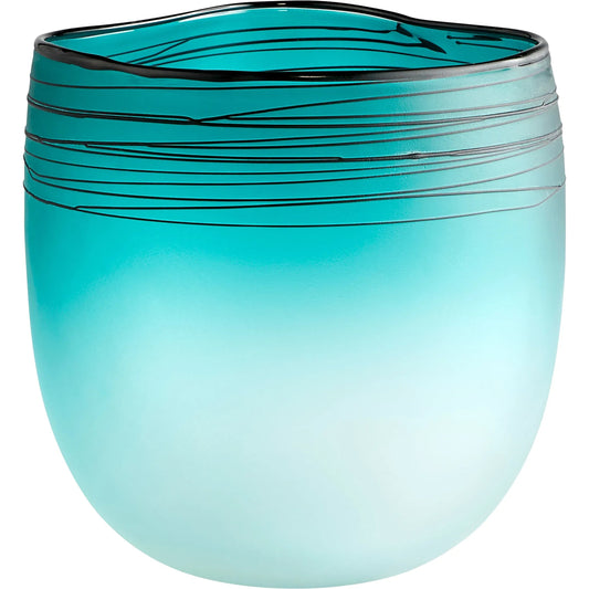 Kapalua Vase by Cyan Design in blue, white. Made from glass in a coastal style.