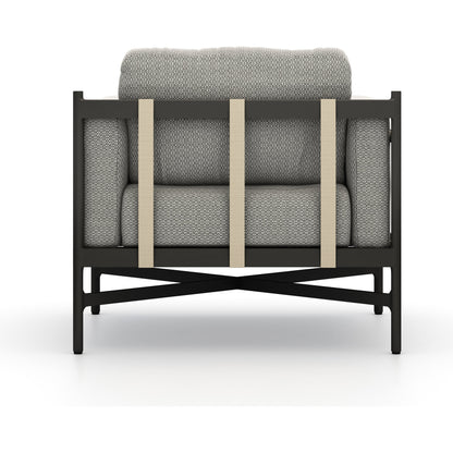 Hearst Outdoor Chair by Four Hands in bronze. Made from 100% olefin, aluminum, 100% polypropylene in a modern style.