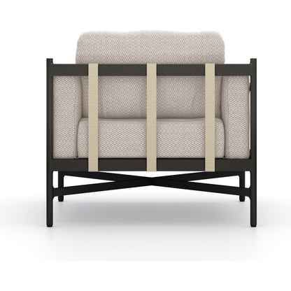 Hearst Outdoor Chair by Four Hands in bronze. Made from 100% olefin, aluminum, 100% polypropylene in a modern style.