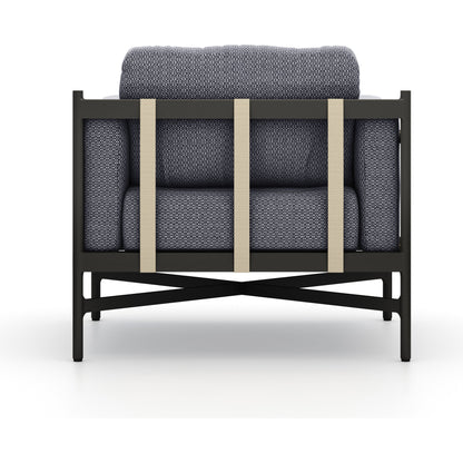 Hearst Outdoor Chair by Four Hands in bronze. Made from 100% olefin, aluminum, 100% polypropylene in a modern style.