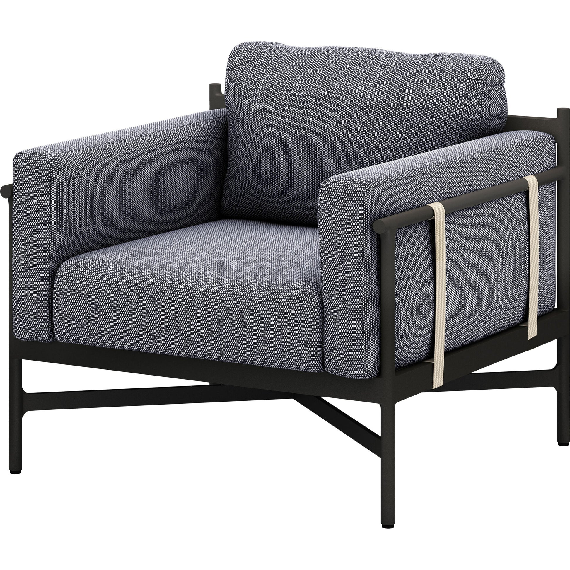 Hearst Outdoor Chair by Four Hands in bronze. Made from 100% olefin, aluminum, 100% polypropylene in a modern style.