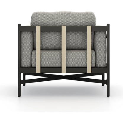 Hearst Outdoor Chair by Four Hands in bronze. Made from 100% olefin, aluminum, 100% polypropylene in a modern style.