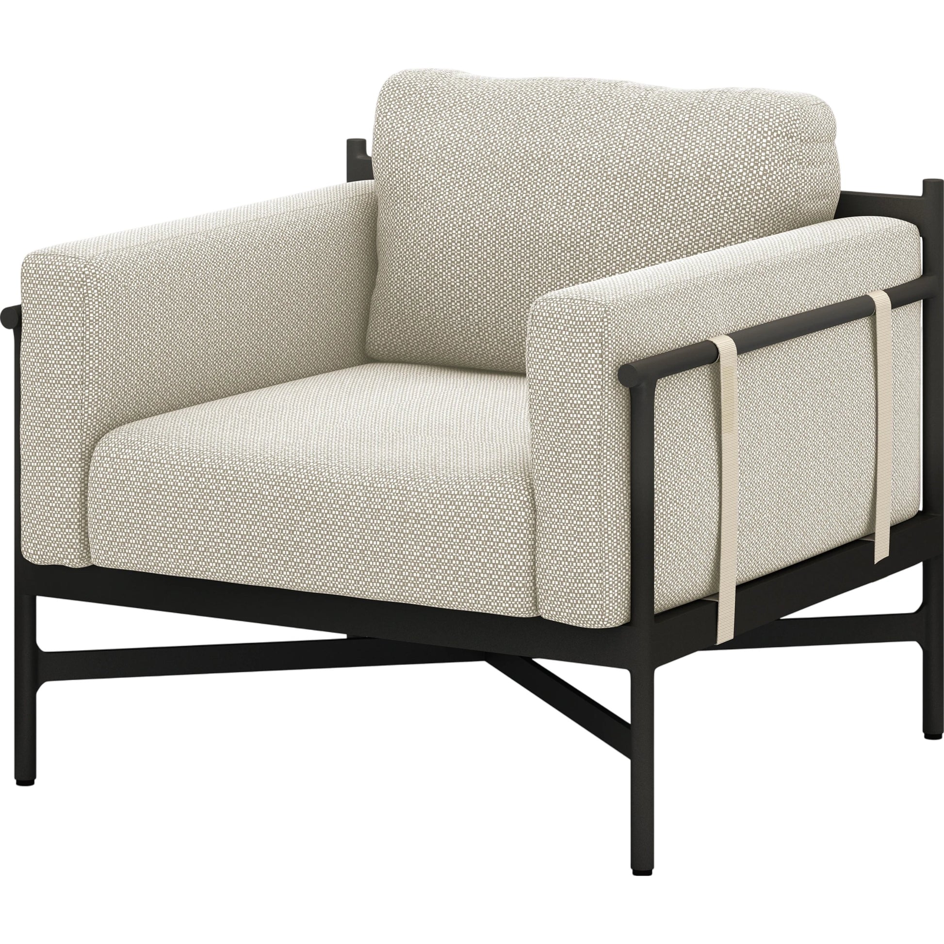 Hearst Outdoor Chair by Four Hands in bronze. Made from 100% olefin, aluminum, 100% polypropylene in a modern style.