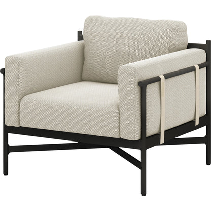 Hearst Outdoor Chair by Four Hands in bronze. Made from 100% olefin, aluminum, 100% polypropylene in a modern style.