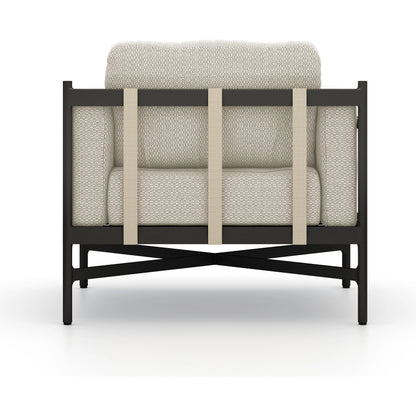 Hearst Outdoor Chair by Four Hands in bronze. Made from 100% olefin, aluminum, 100% polypropylene in a modern style.