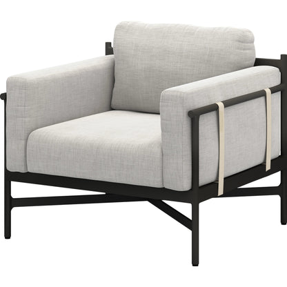 Hearst Outdoor Chair by Four Hands in bronze. Made from 100% olefin, aluminum, 100% polypropylene in a modern style.