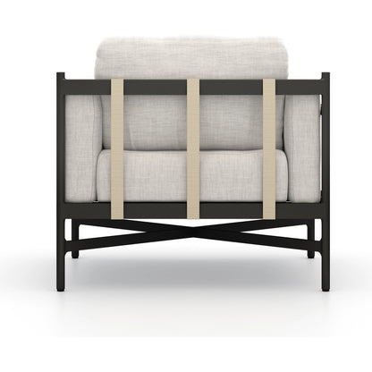 Hearst Outdoor Chair by Four Hands in bronze. Made from 100% olefin, aluminum, 100% polypropylene in a modern style.